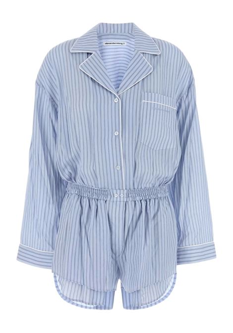 Tuta intera a righe in celeste Alexander Wang - donna ALEXANDER WANG | 4WC3256788426